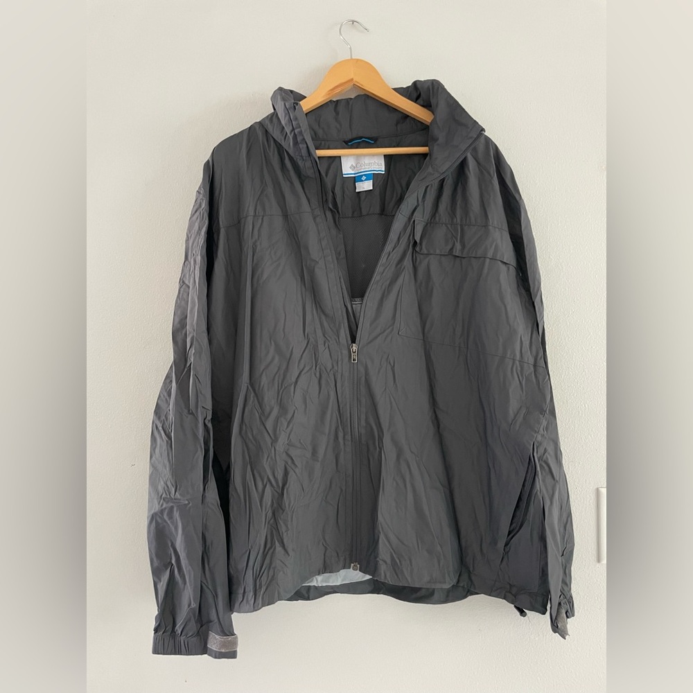 Men's Columbia Gray Windbreaker Jacket